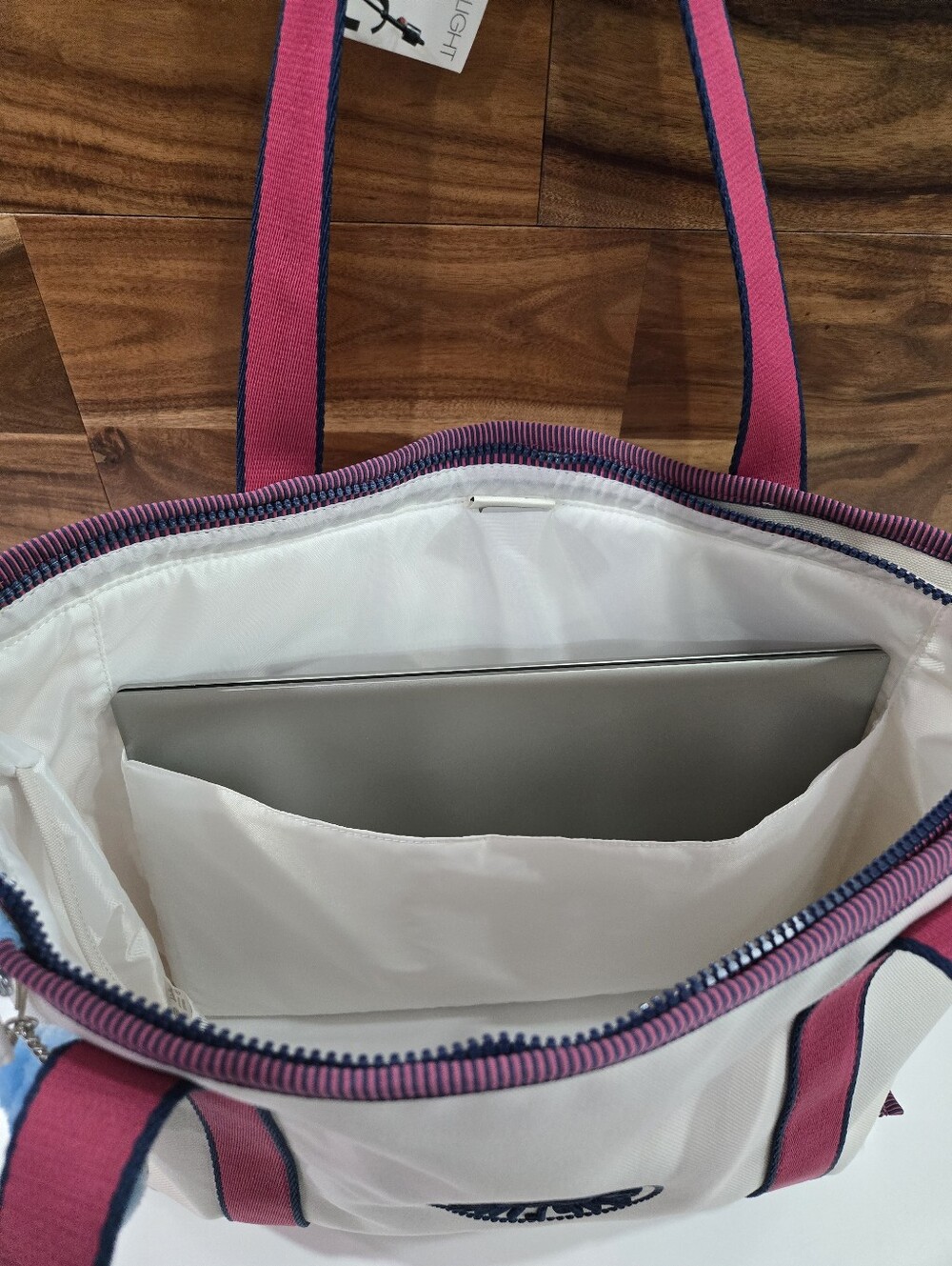 Kipling Tote Bag Beige & Pink Large PARK - Picture 10 of 15